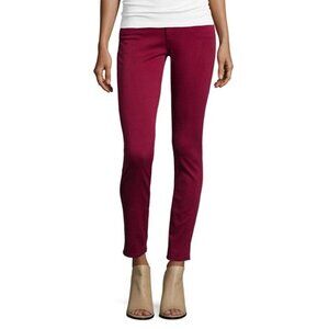 Adriano Goldschmied AG Pants Womens 28R Burgundy Red The Stilt Cigarette Leg